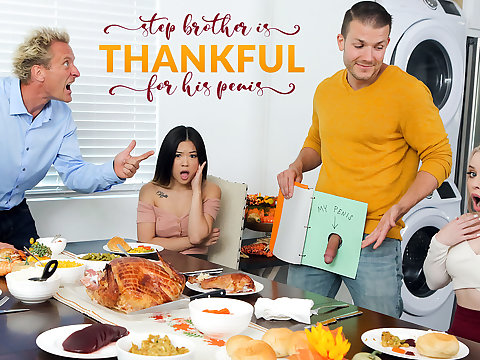 Stepbrother Is Thankful For His Penis..